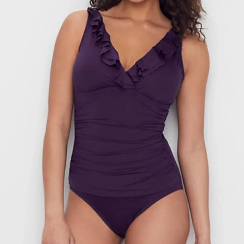 LAUREN Ralph Lauren Ruffle One Piece Swimsuit